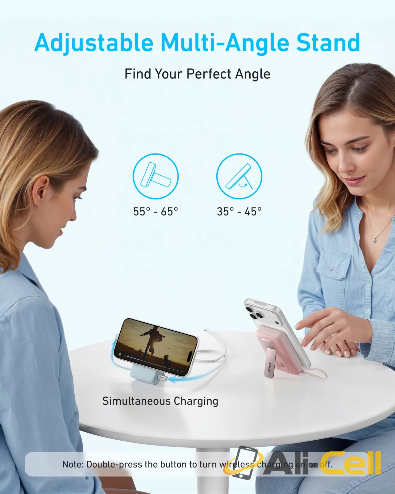 Anker Zolo Magnetic Power Bank, 10K Wireless Charger, 30W Max Fast Charging (Pink) — 5