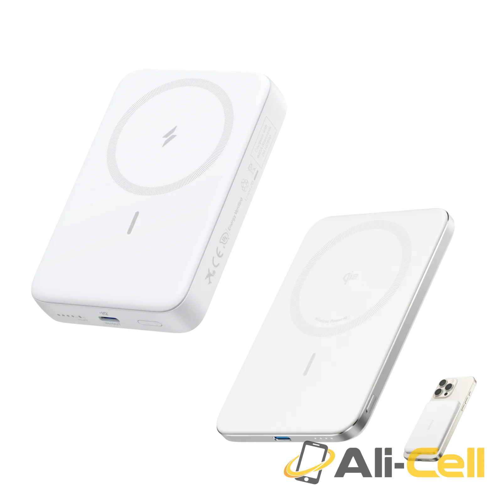 Anker MagGo Power Bank (10K, 15W Wireless) + Anker Nano Power Bank (5K, 15W Wireless) (White)