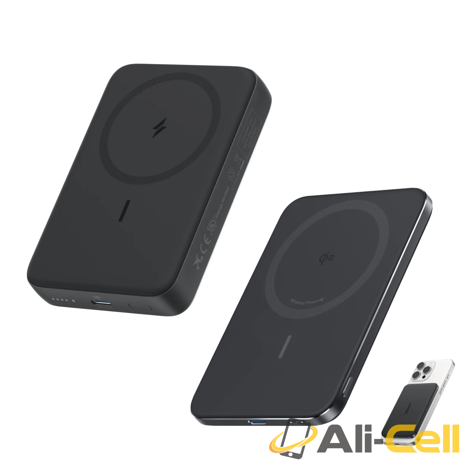 Anker MagGo Power Bank (10K, 15W Wireless) + Anker Nano Power Bank (5K, 15W Wireless) (White) — 2