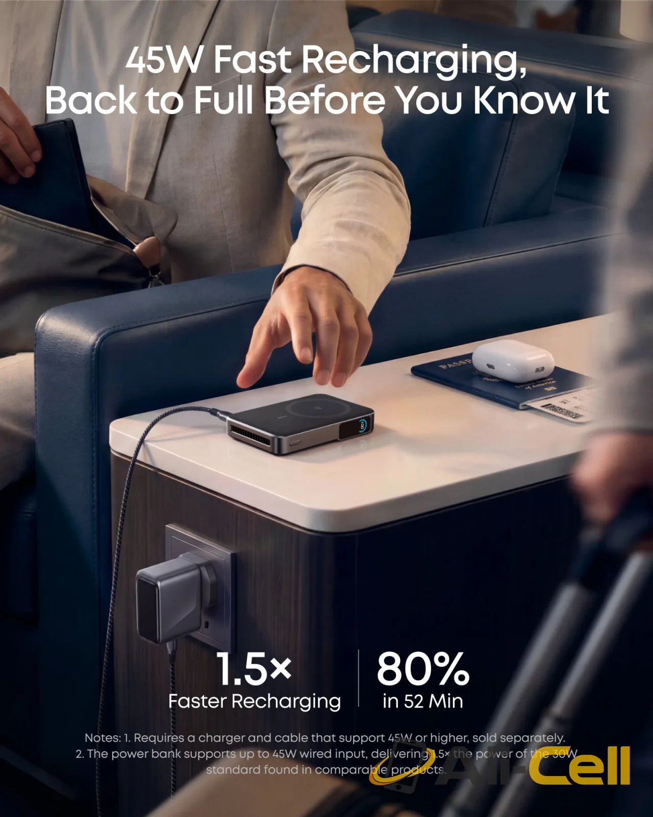 Anker MagGo Power Bank 2 Pro, Qi2 25W 10,000mAh Battery with Cooling Fan (Starlight Silver) — 6
