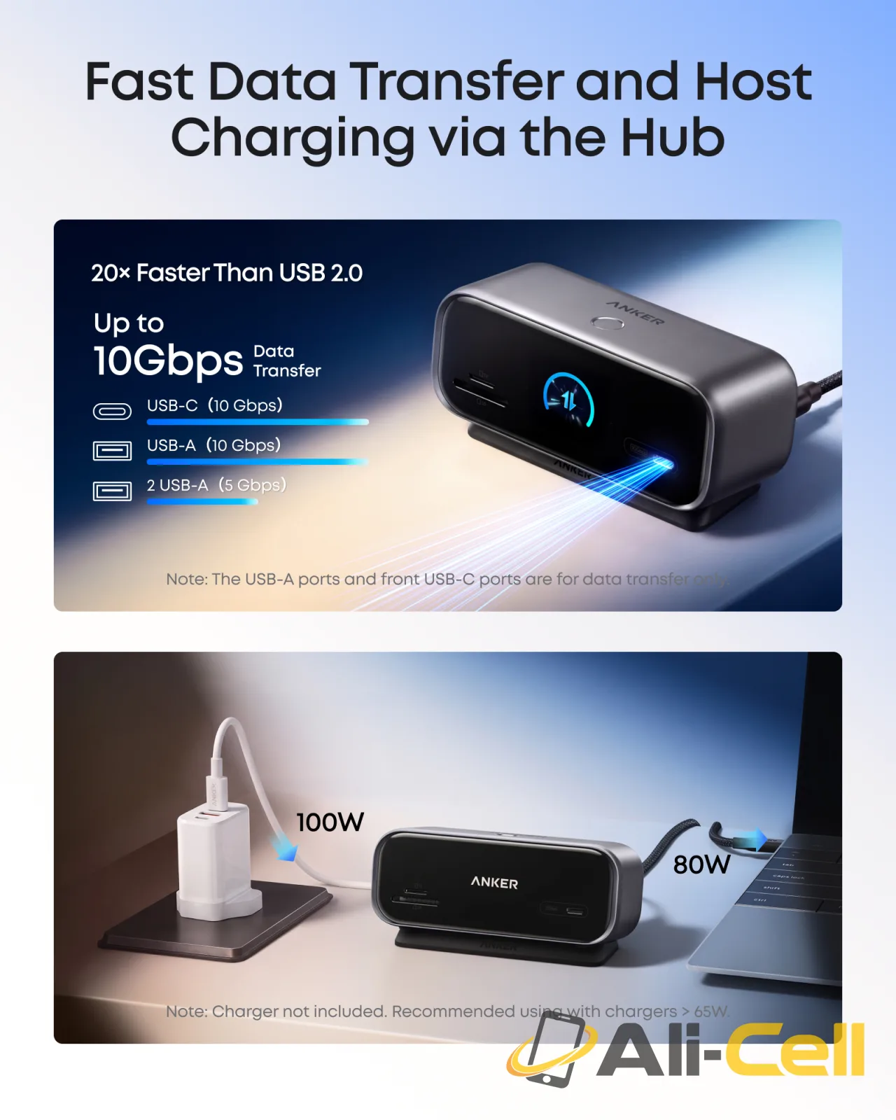 Anker 10-in-1 Desktop USB-C Hub (Dual 4K, Smart Display) (Grey) — 8