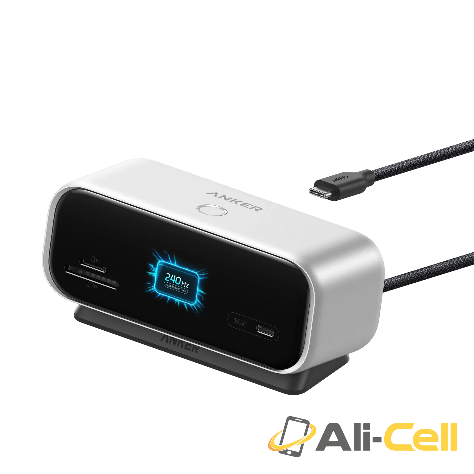 Anker 10-in-1 Desktop USB-C Hub (Dual 4K, Smart Display) (Silver)