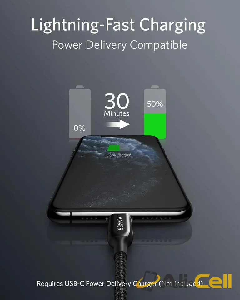 Anker 762 USB-C to Lightning Cable (3ft / 6ft Nylon) (Black / 3 ft) — 2