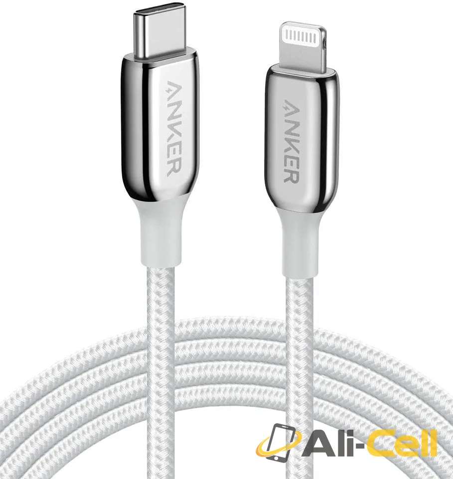 Anker 762 USB-C to Lightning Cable (3ft / 6ft Nylon) (Silver / 3 ft)