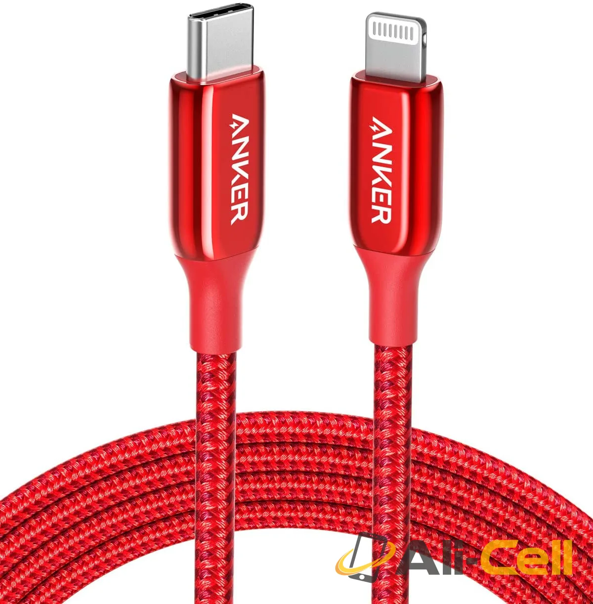 Anker 762 USB-C to Lightning Cable (3ft / 6ft Nylon) (Red / 3 ft)