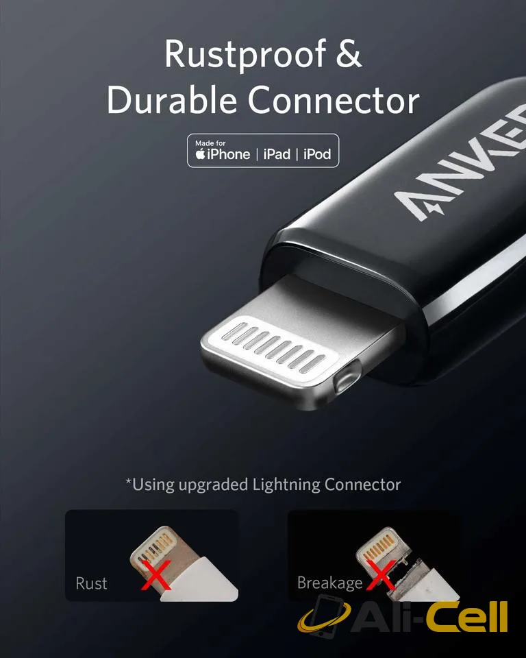 Anker 762 USB-C to Lightning Cable (3ft / 6ft Nylon) (Red / 3 ft) — 5