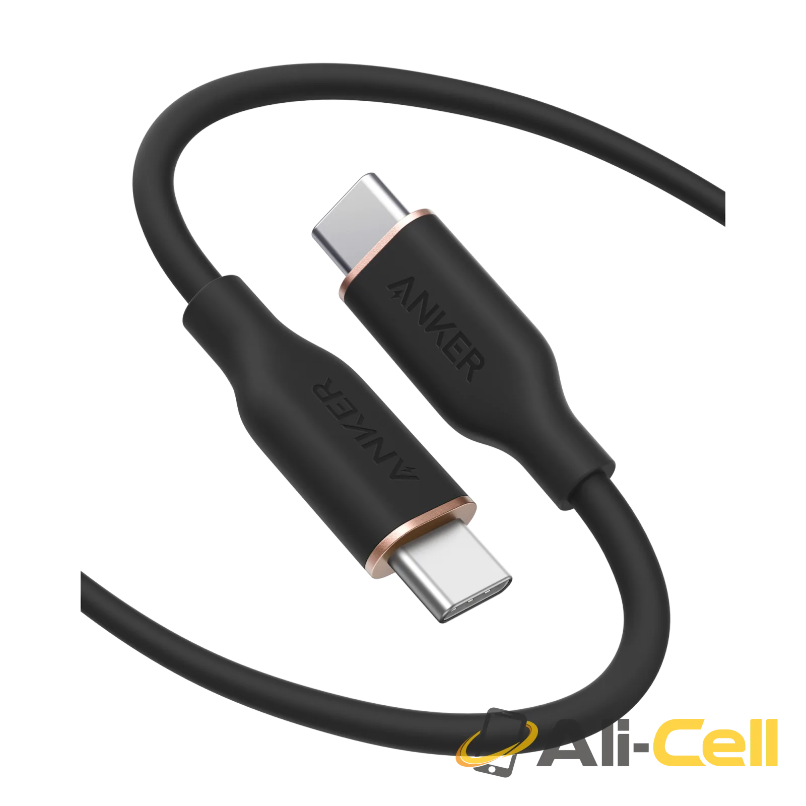 Anker 643 USB-C to USB-C Cable (Flow, 3ft Silicone) (Midnight Black (3ft)) — 7