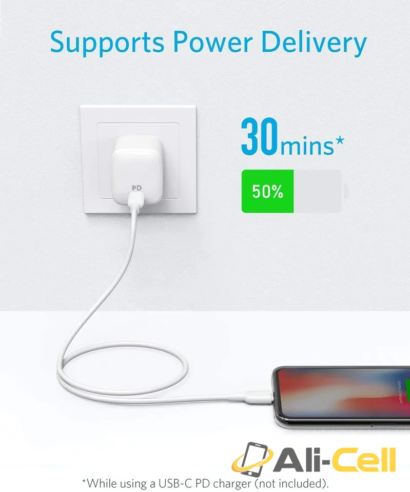 Anker 321 USB-C to Lightning Cable (White) — 2