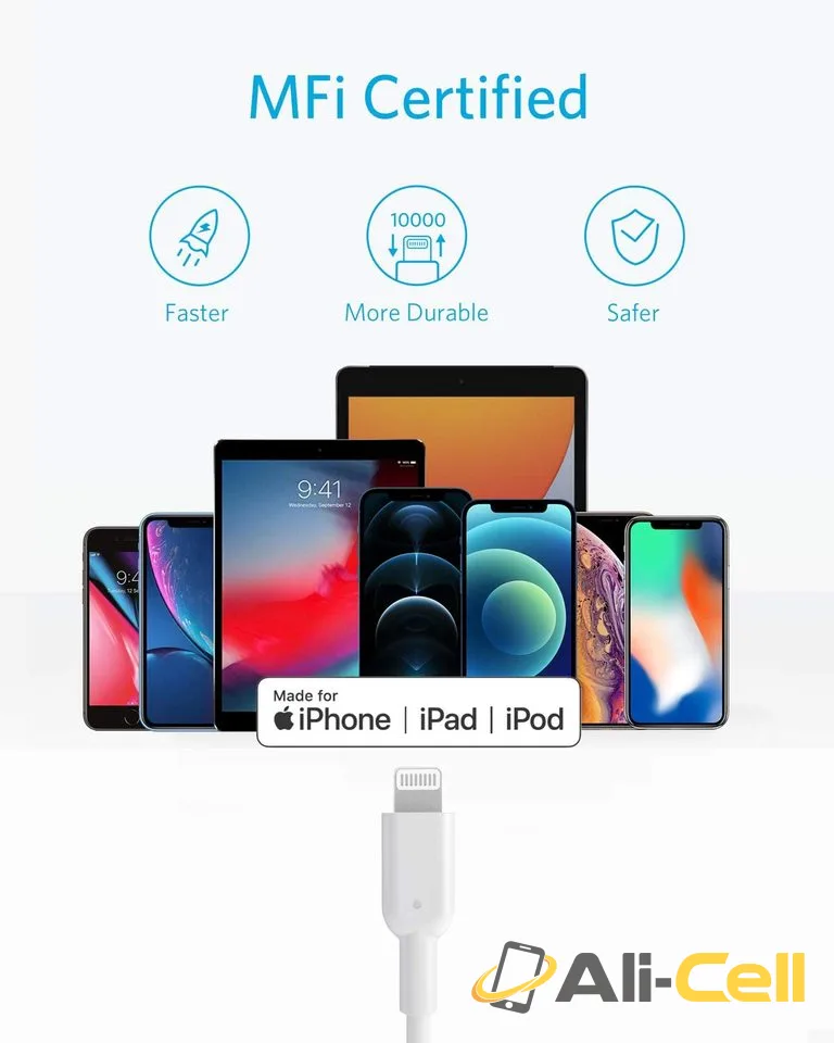 Anker 321 USB-C to Lightning Cable (White) — 3