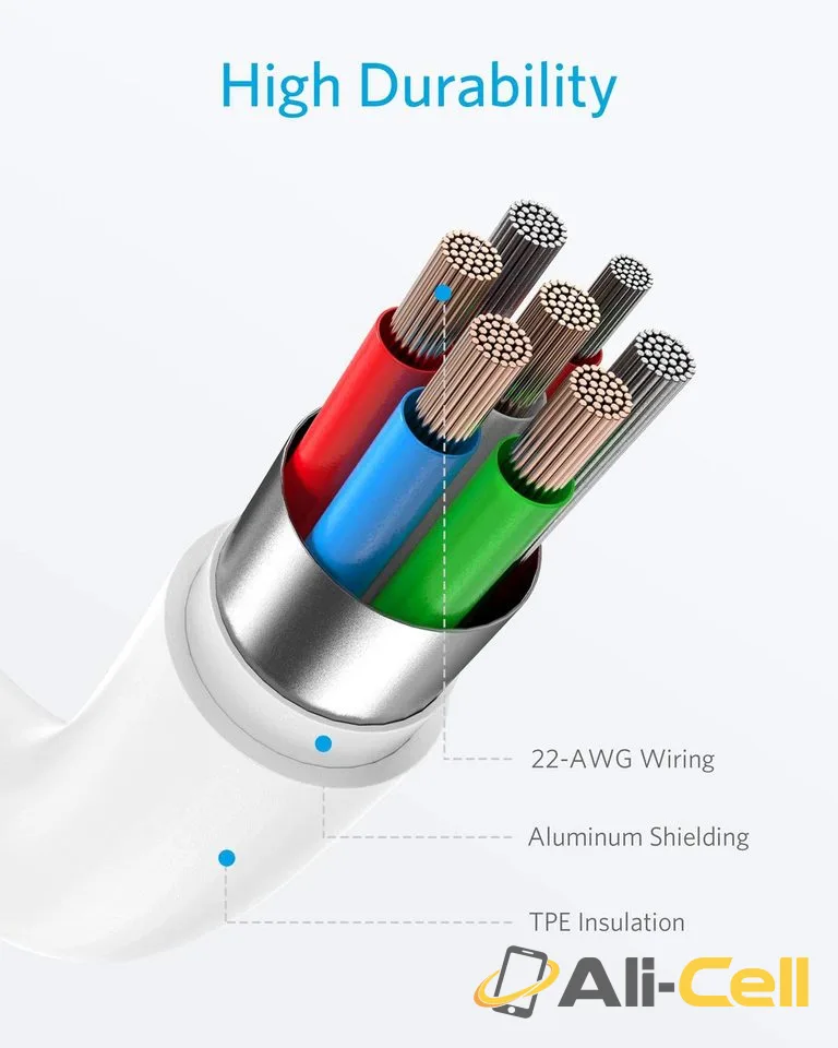 Anker 321 USB-C to Lightning Cable (White) — 6