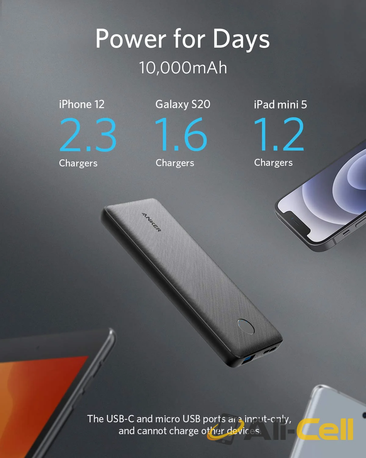 Anker 313 Power Bank (PowerCore 10K) (White) — 6