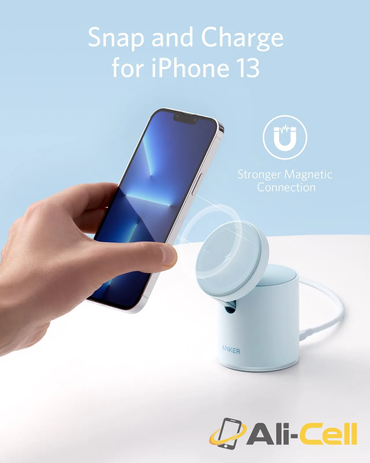 Anker 623 Magnetic Wireless Charger (MagGo) (Interstellar Gray) — 8