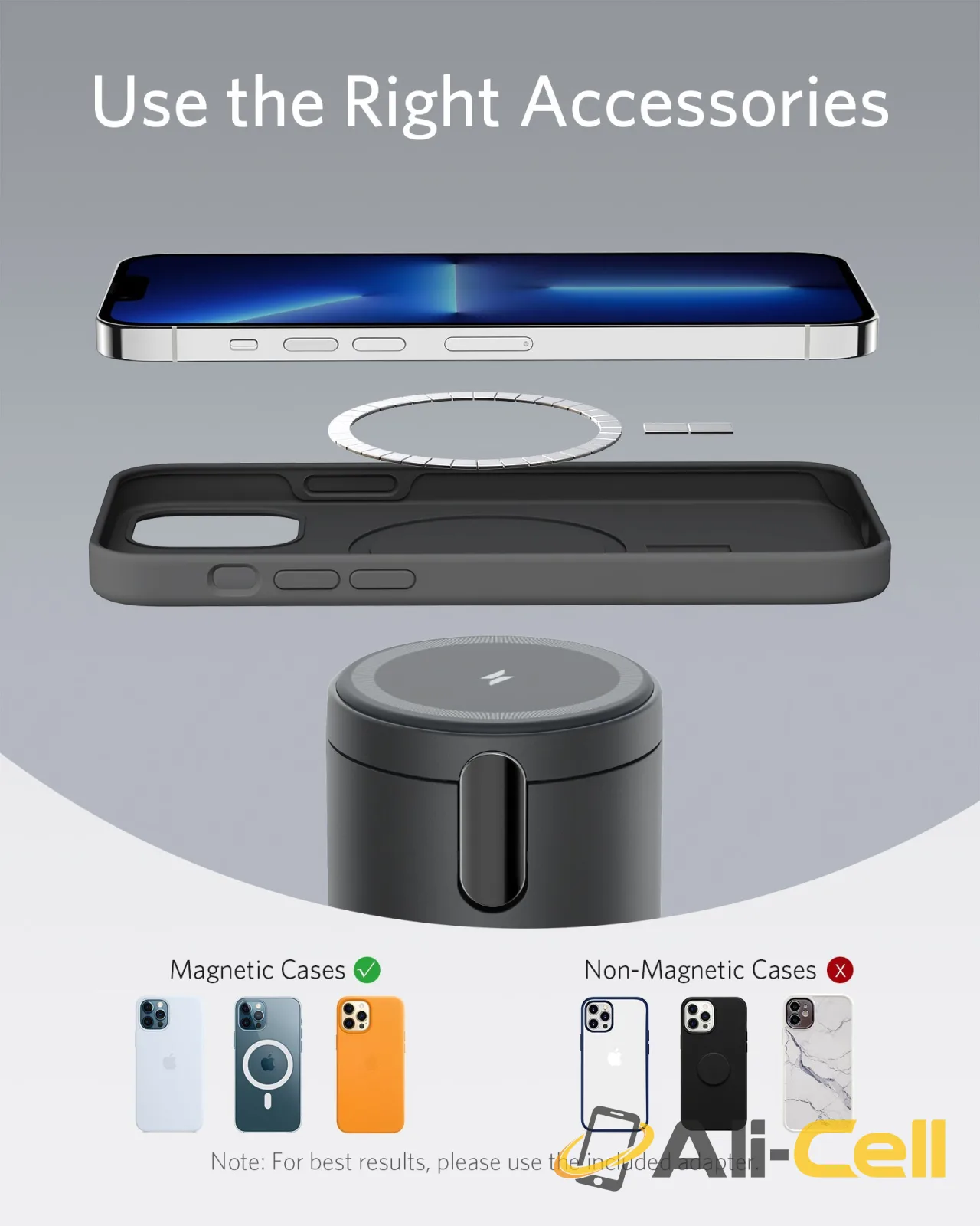 Anker 623 Magnetic Wireless Charger (MagGo) (Misty Blue) — 7