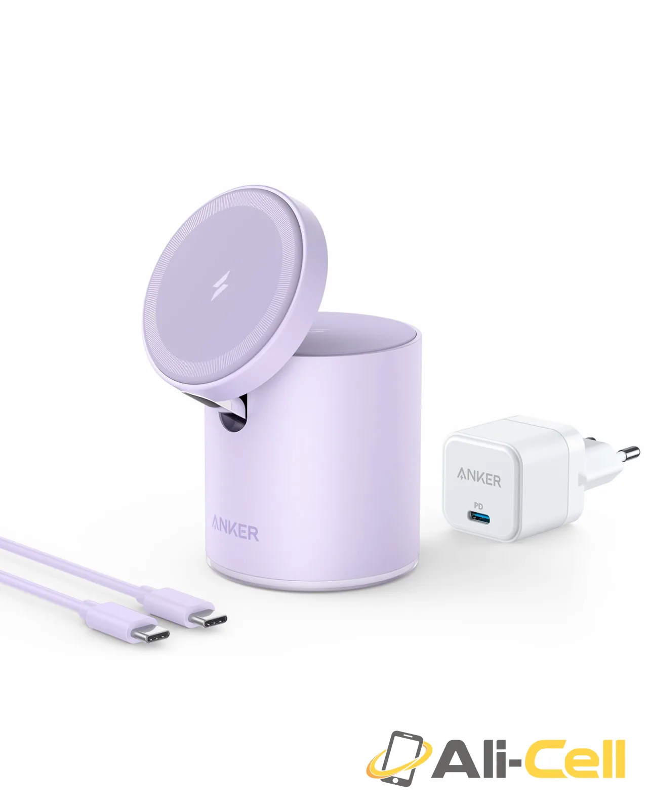 Anker 623 Magnetic Wireless Charger (MagGo) (Lilac Purple)