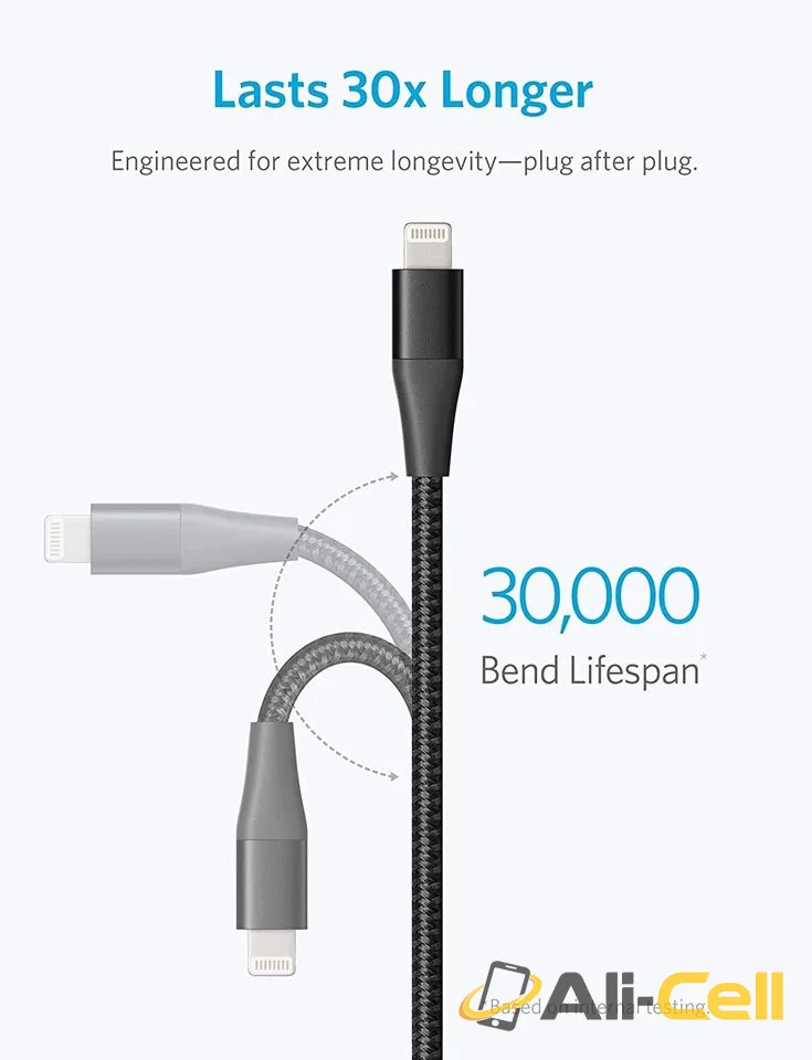 Anker 551 USB-A to Lightning Cable (Black / 0.9m) — 2