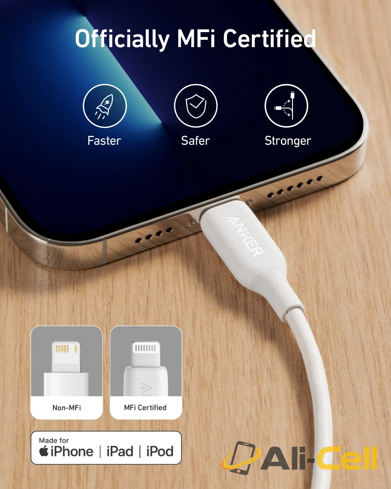 Anker 541 USB-A to Lightning Cable (0.9m / 1.8m) (Black / 0.9m) — 5