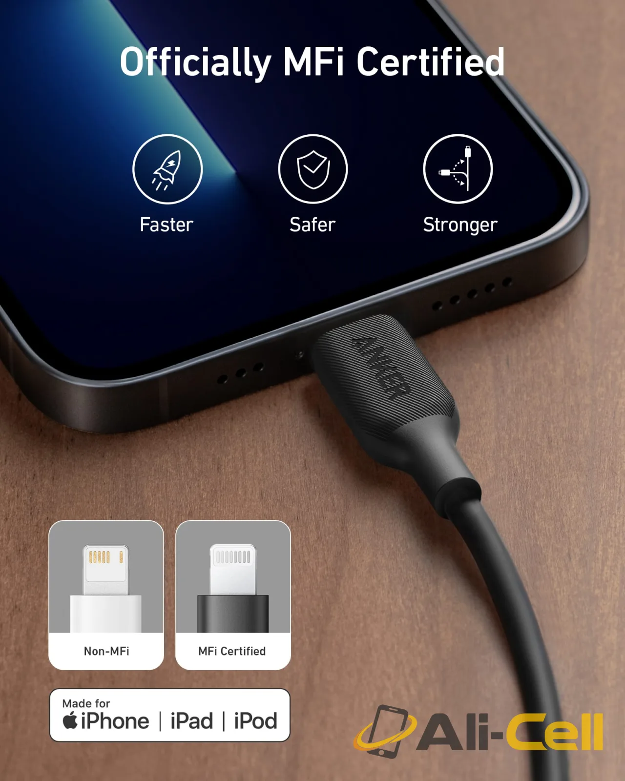 Anker 541 USB-C to Lightning Cable( 1ft / 3ft / 6ft ) (White / 1ft) — 5