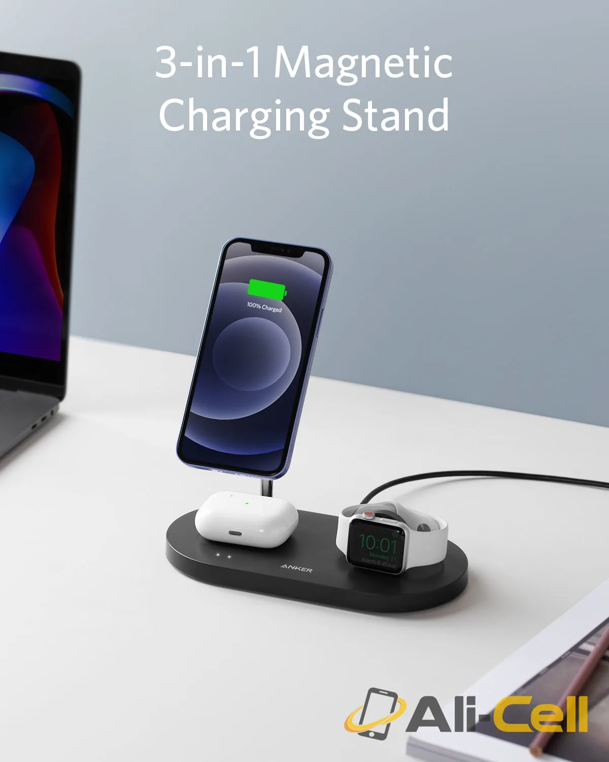 Anker 533 Magnetic Wireless Charger (3-in-1 Stand) — 2
