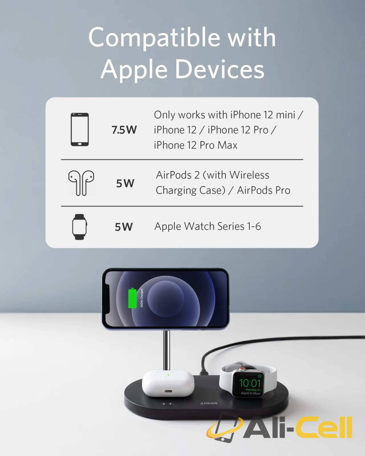 Anker 533 Magnetic Wireless Charger (3-in-1 Stand) — 3