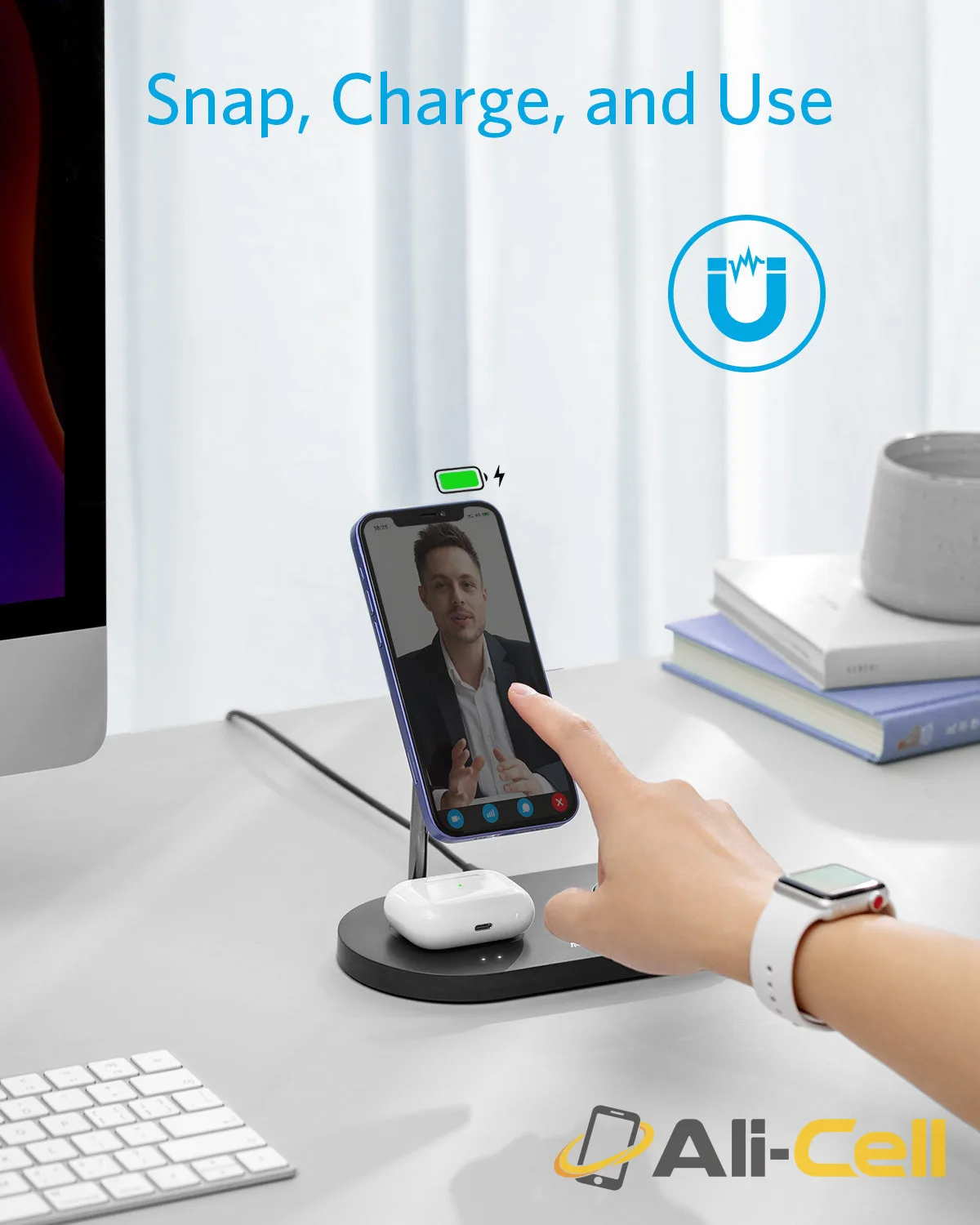 Anker 533 Magnetic Wireless Charger (3-in-1 Stand) — 4