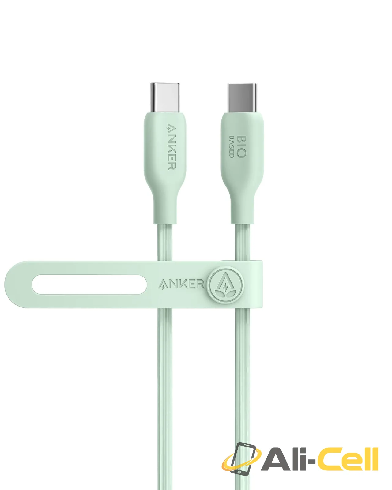 Anker 543 USB-C to USB-C Cable (3 ft / 6 ft Bio-Based) (3ft / Natural Green)