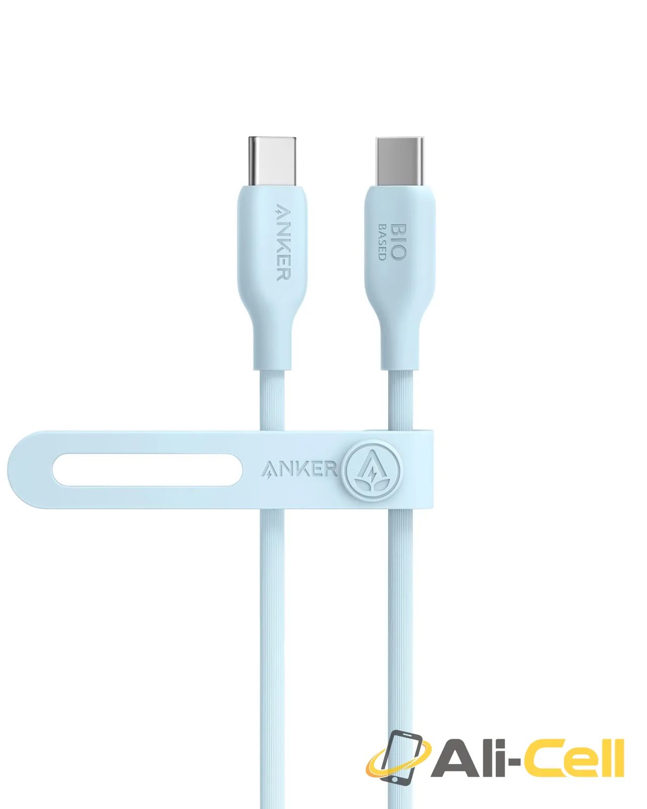 Anker 543 USB-C to USB-C Cable (3 ft / 6 ft Bio-Based) (3ft / Misty Blue)