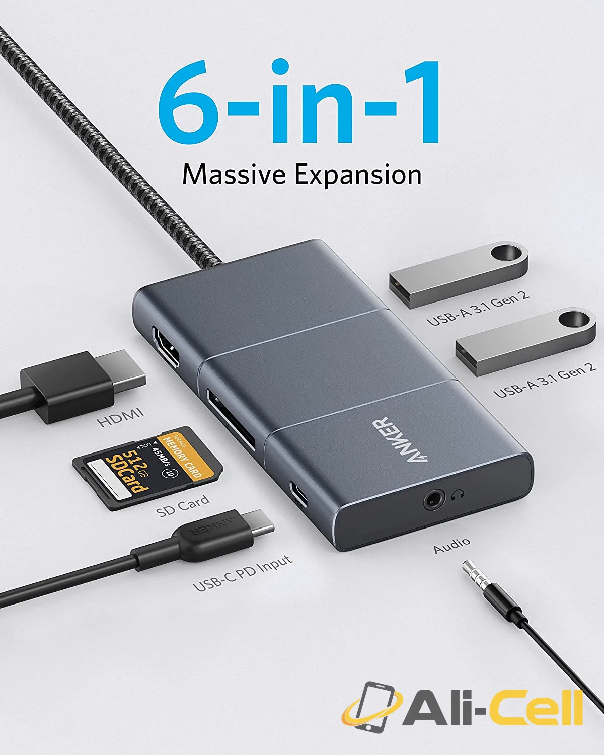 PowerExpand 6-in-1 USB-C PD 10Gbps Data Hub — 2