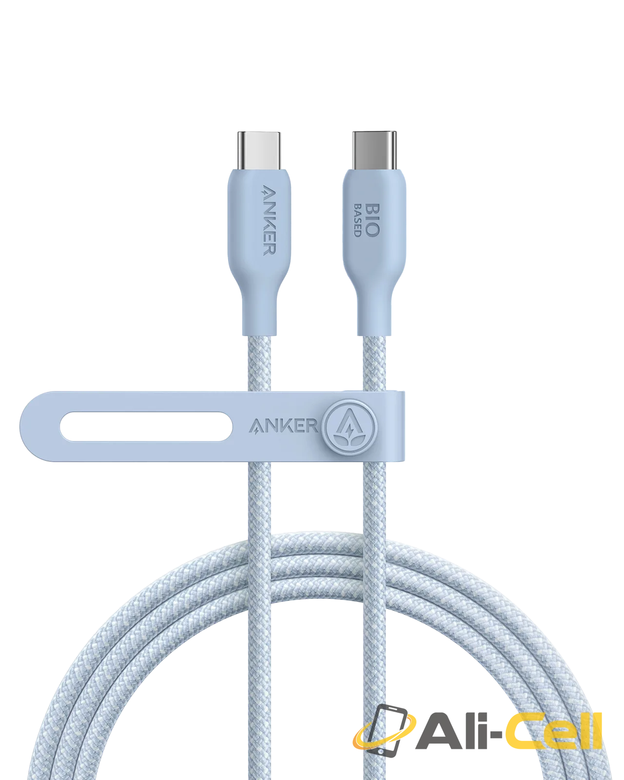 Anker 543 USB-C to USB-C Cable (3 ft / 6 ft Bio-Braided) (6ft / Ice Lake Blue)