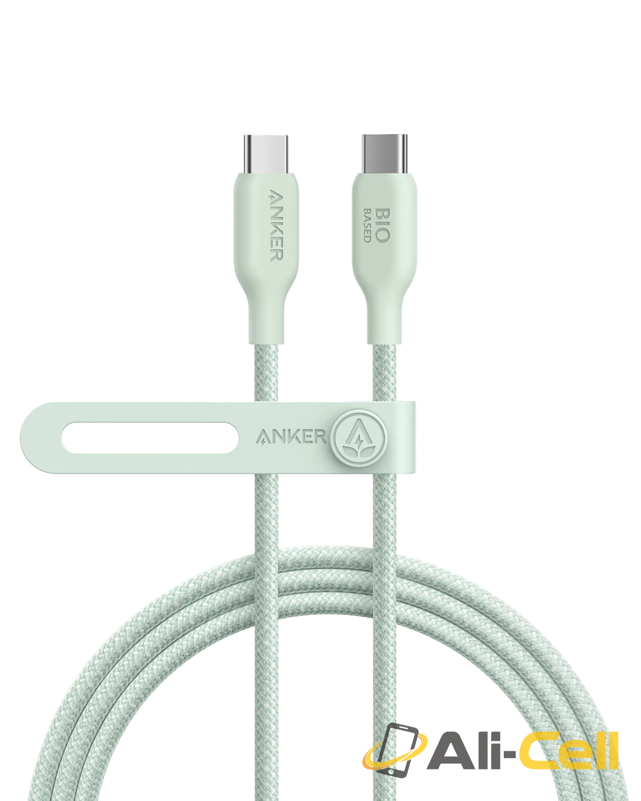 Anker 543 USB-C to USB-C Cable (3 ft / 6 ft Bio-Braided) (6ft / Buds Green)