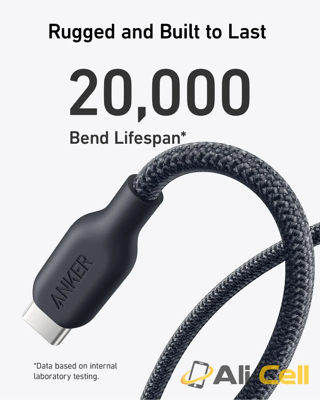 Anker 543 USB-C to USB-C Cable (3 ft / 6 ft Bio-Braided) (3ft / Black) — 5