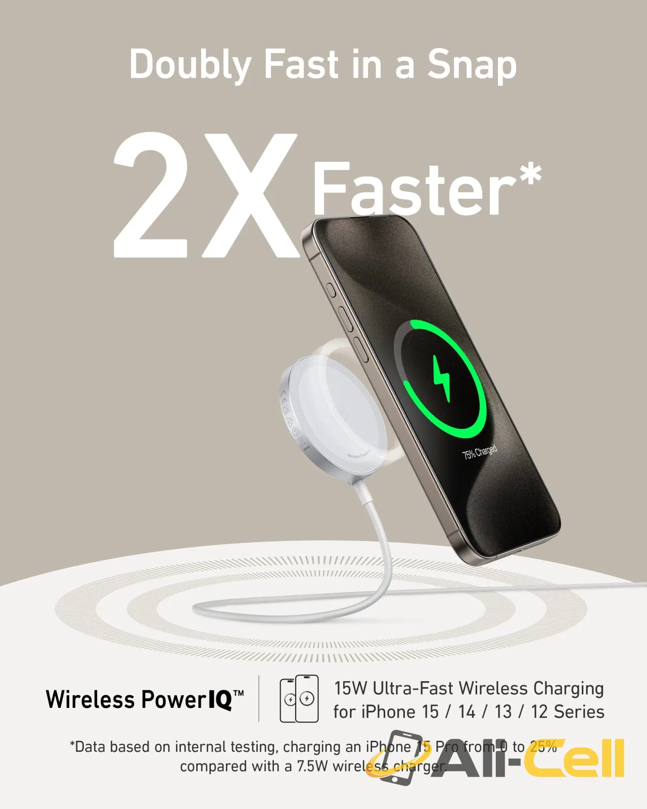 Anker MagGo Wireless Charger (Pad) (Shell White) — 3