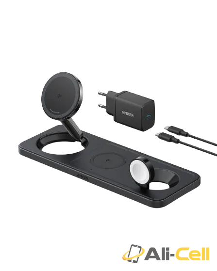 Anker MagGo Wireless Charging Station (3-in-1 Pad) (White) — 2