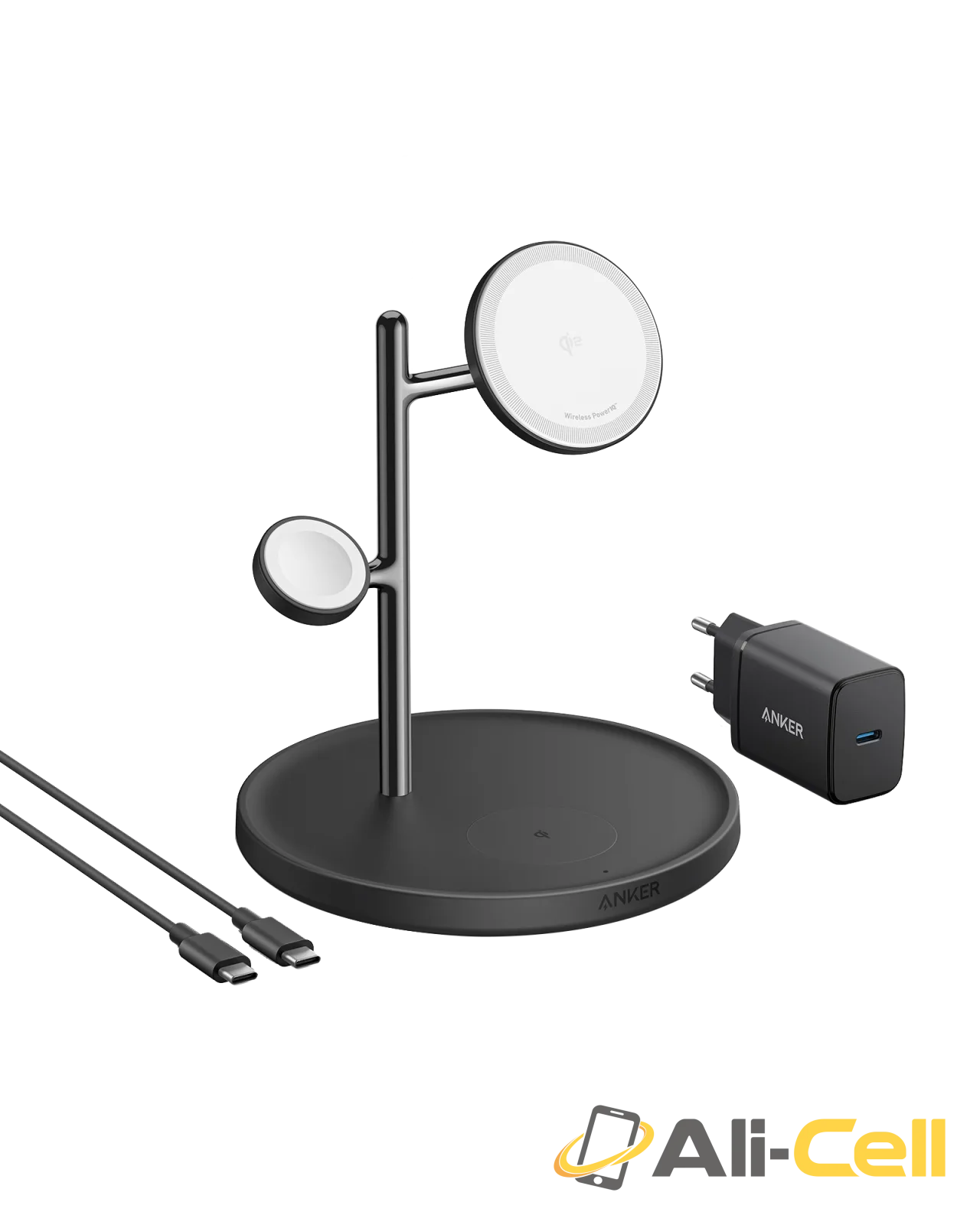 Anker MagGo Wireless Charging Station (3-in-1 Stand) (Black)
