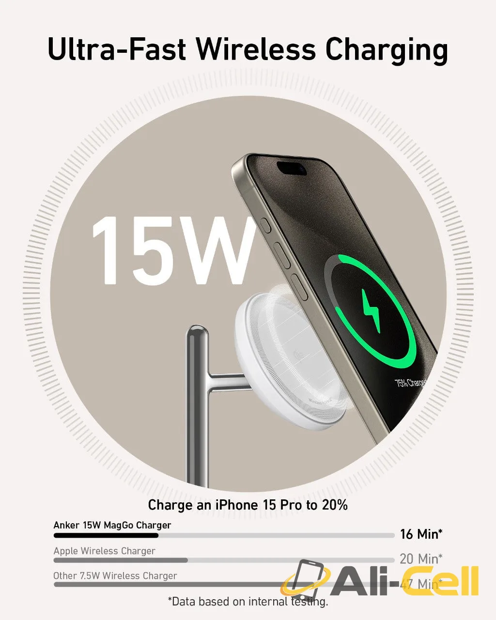 Anker MagGo Wireless Charging Station (3-in-1 Stand) (Black) — 6