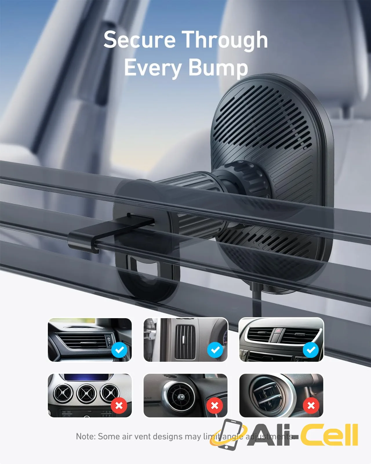 Anker MagGo Wireless Car Charger (Pad, Built-In USB-C Cable) — 5