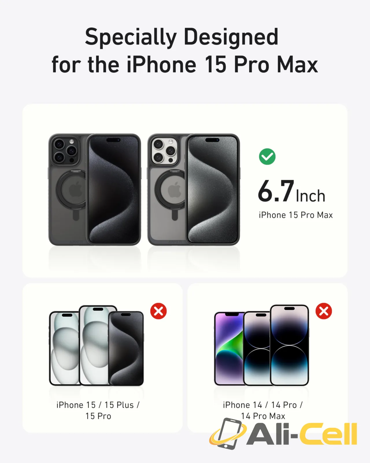 Anker MagGo Magnetic Case with Stand (360° Ring Stand, For iPhone) (iPhone 16 Pro / Transparent) — 7