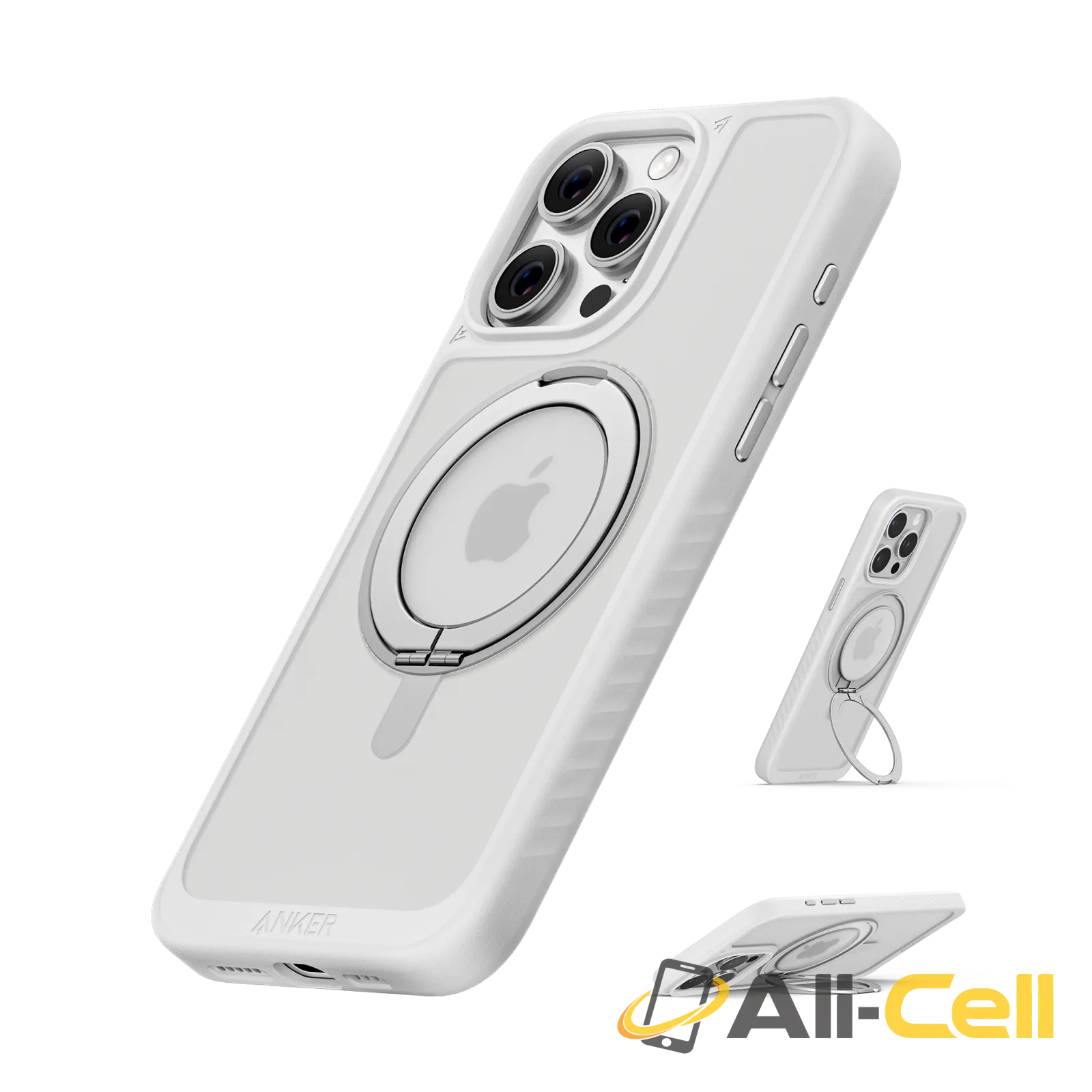 Anker MagGo Magnetic Case with Stand (360° Ring Stand, For iPhone) (iPhone 16 Pro Max / Transparent)