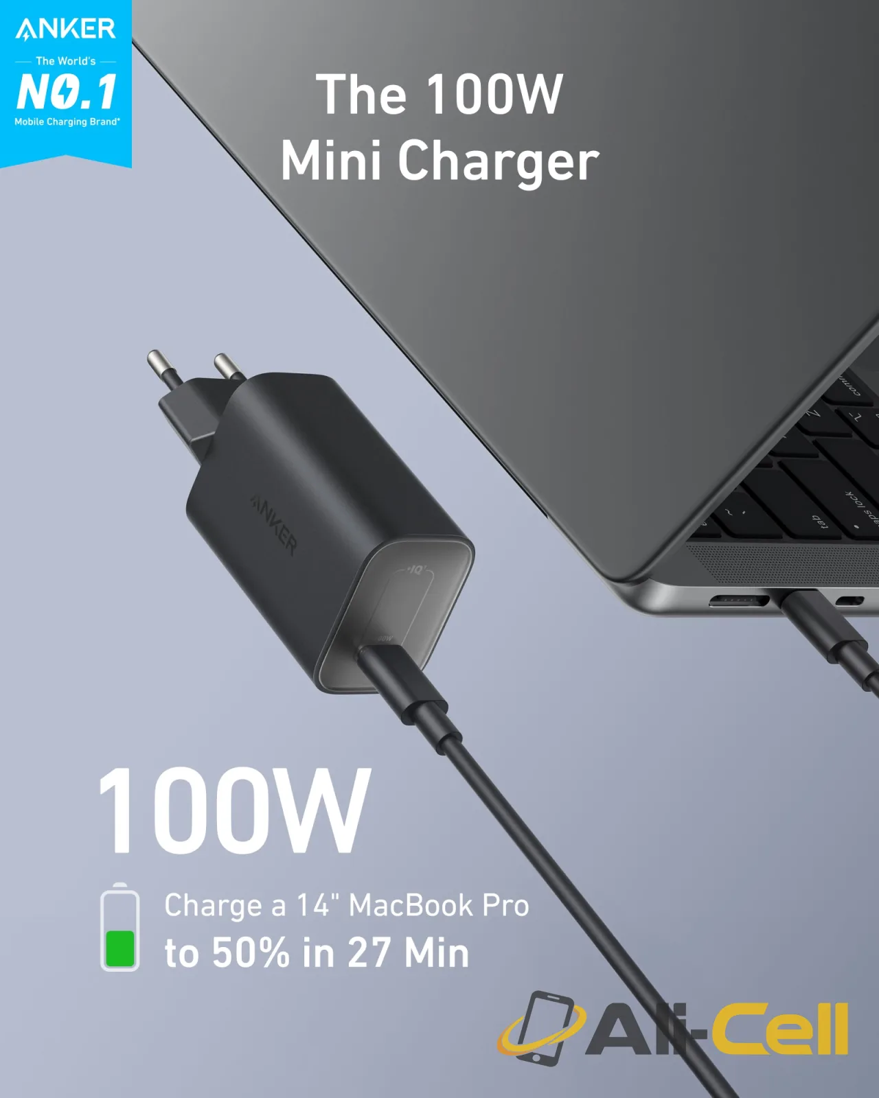 Anker Nano Charger (100W) with USB-C Cable (White) — 7