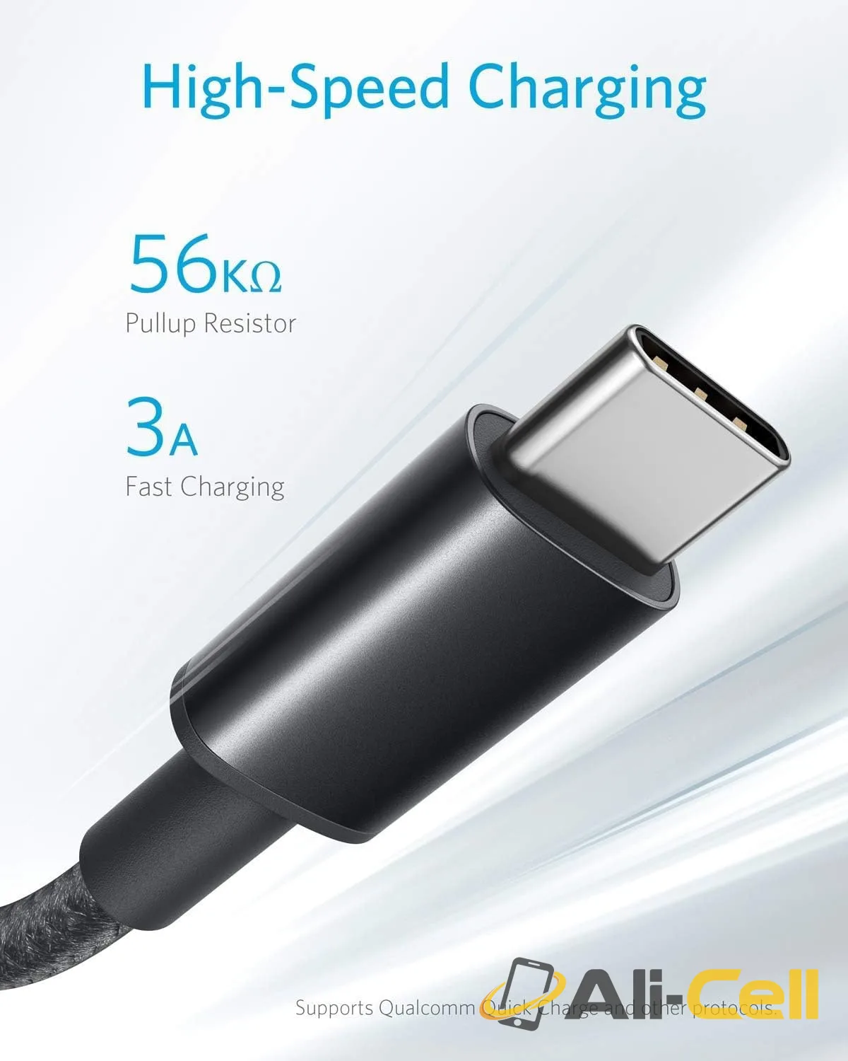 Nylon USB-C to USB-A 2.0 Cable 3ft 2Pack Black — 3