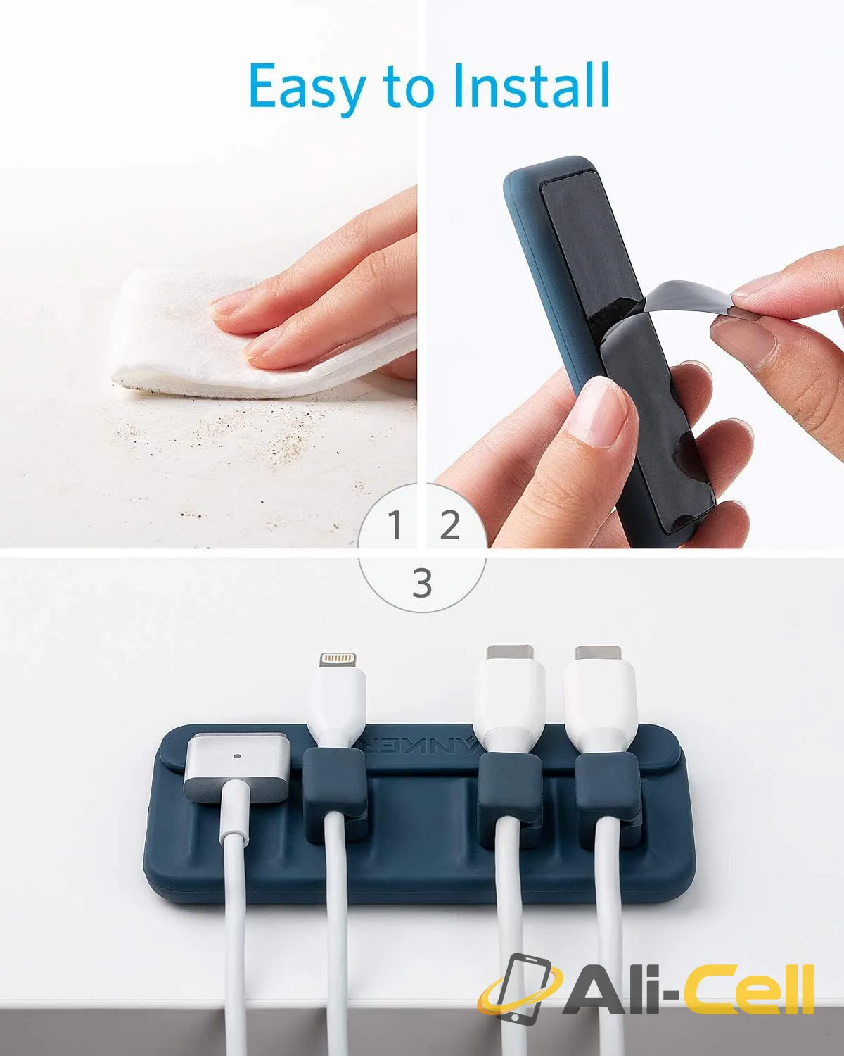 Anker Magnetic Cable Holder (Blue) — 7