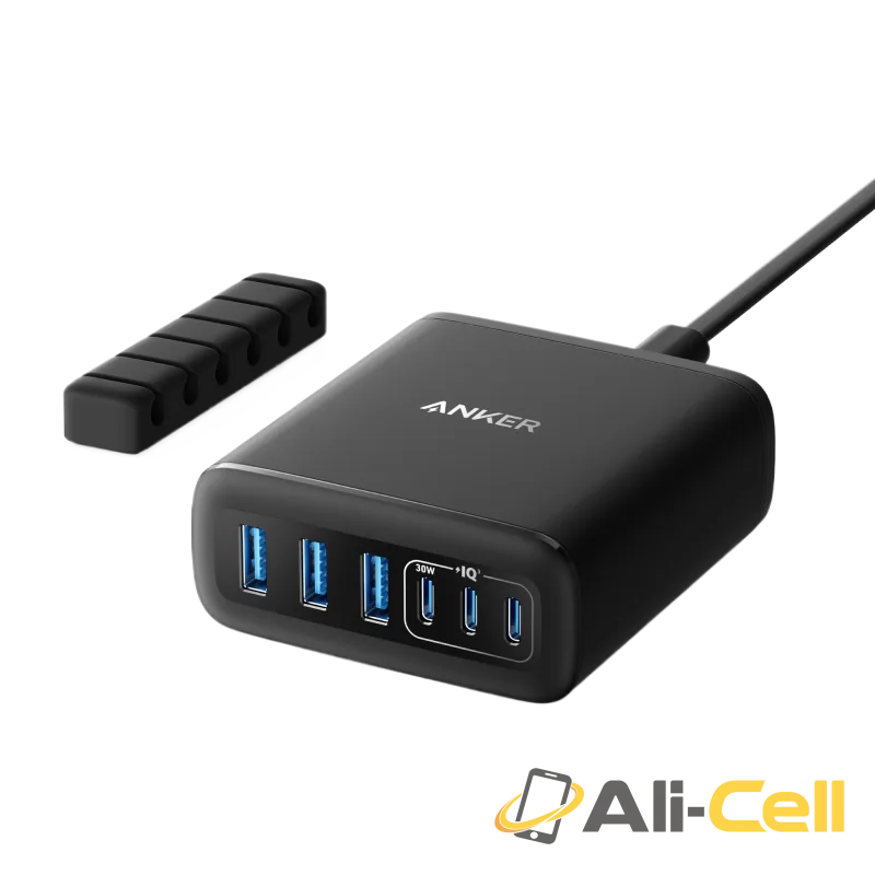 Anker Charger (112W, 6 Ports, GaN) (Black)