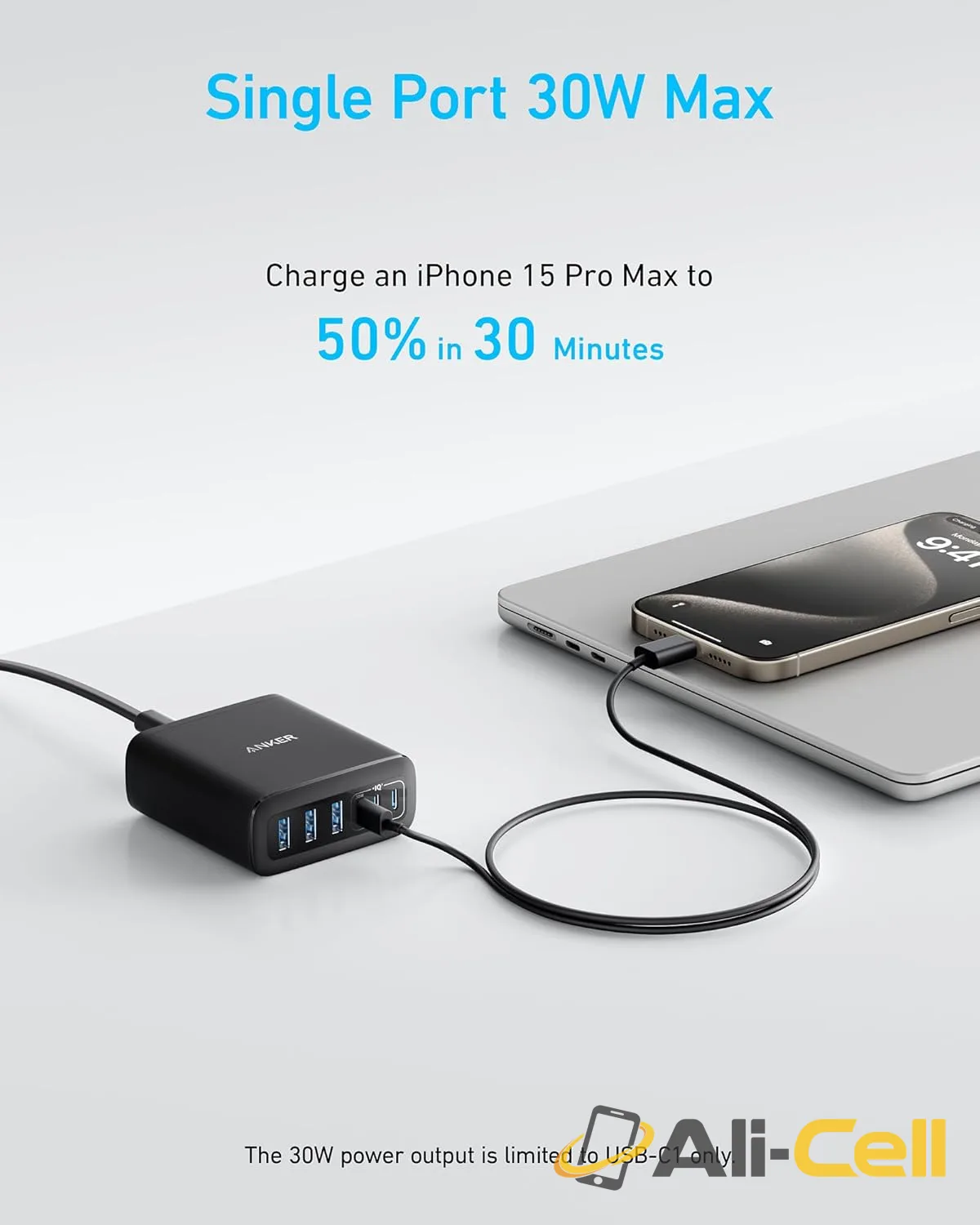 Anker Charger (112W, 6 Ports, GaN) (Black) — 3