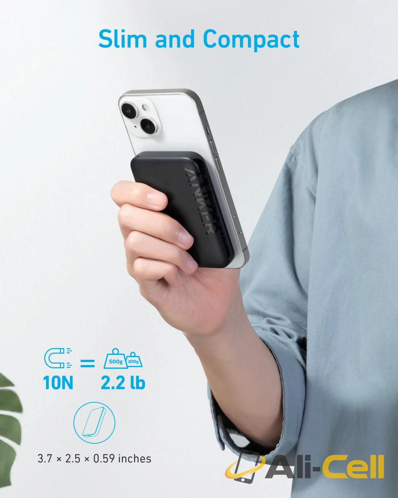 Anker 321 MagGo Battery (PowerCore 5K) (Shell White) — 4