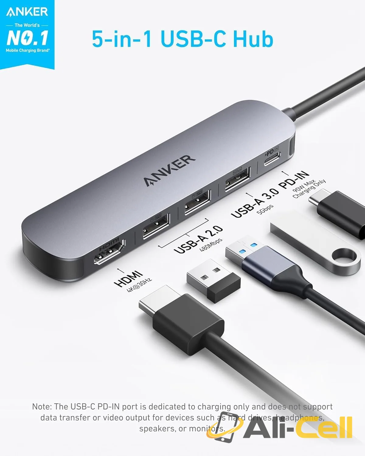 Anker USB-C Hub (5-in-1, 4K HDMI) — 2