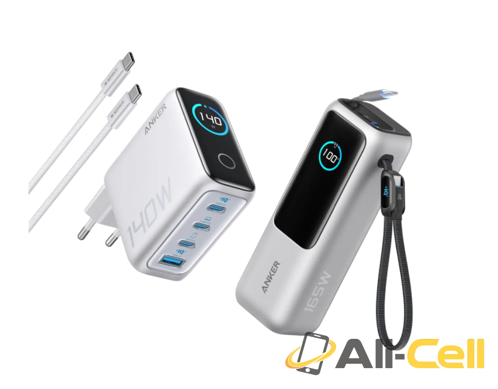 Anker Laptop Power Bank and Anker Laptop Charger (Silver)