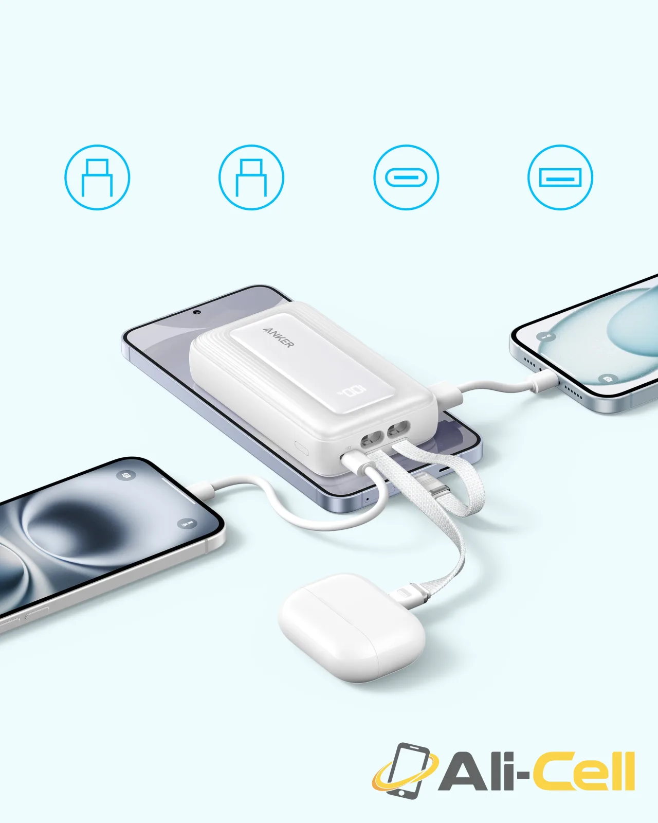 Anker Zolo Power Bank (10K,35W,Built-In Dual USB-C Cables) — 2