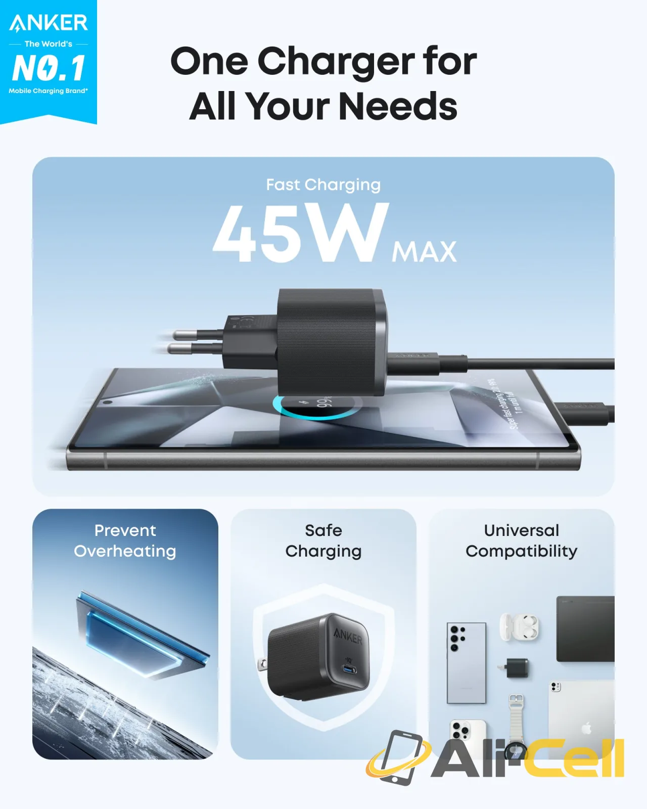 Anker Nano Charger (45W) with USB-C to USB-C Cable (Black) — 8