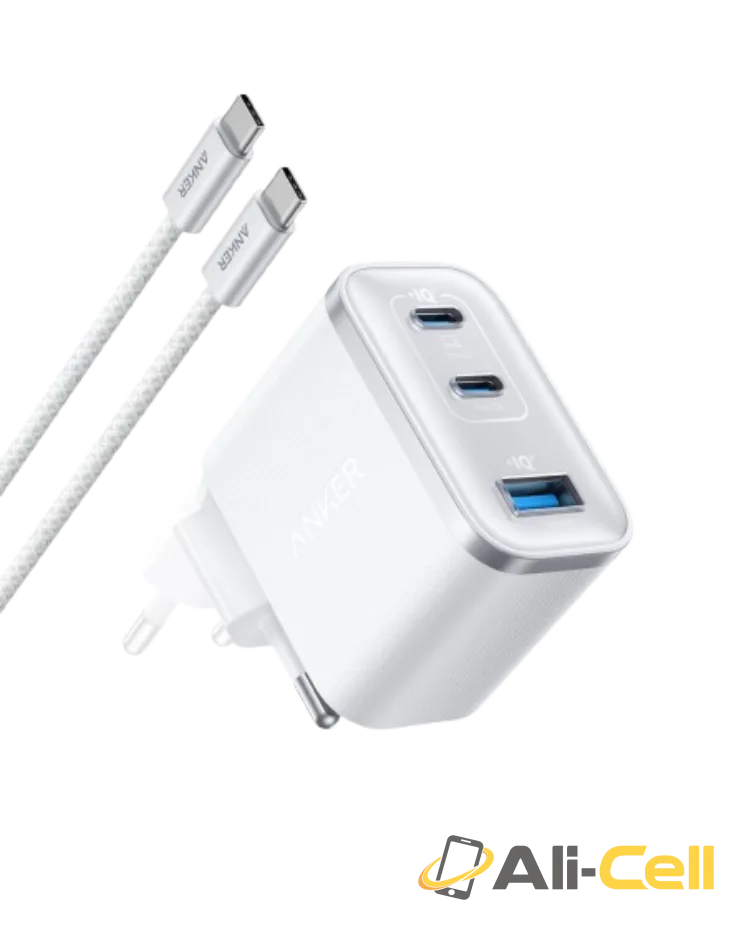Anker Nano Charger (70W, 3 Ports) (White)