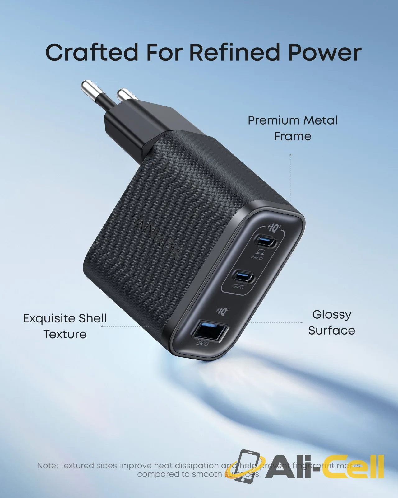 Anker Nano Charger (70W, 3 Ports) (White) — 7