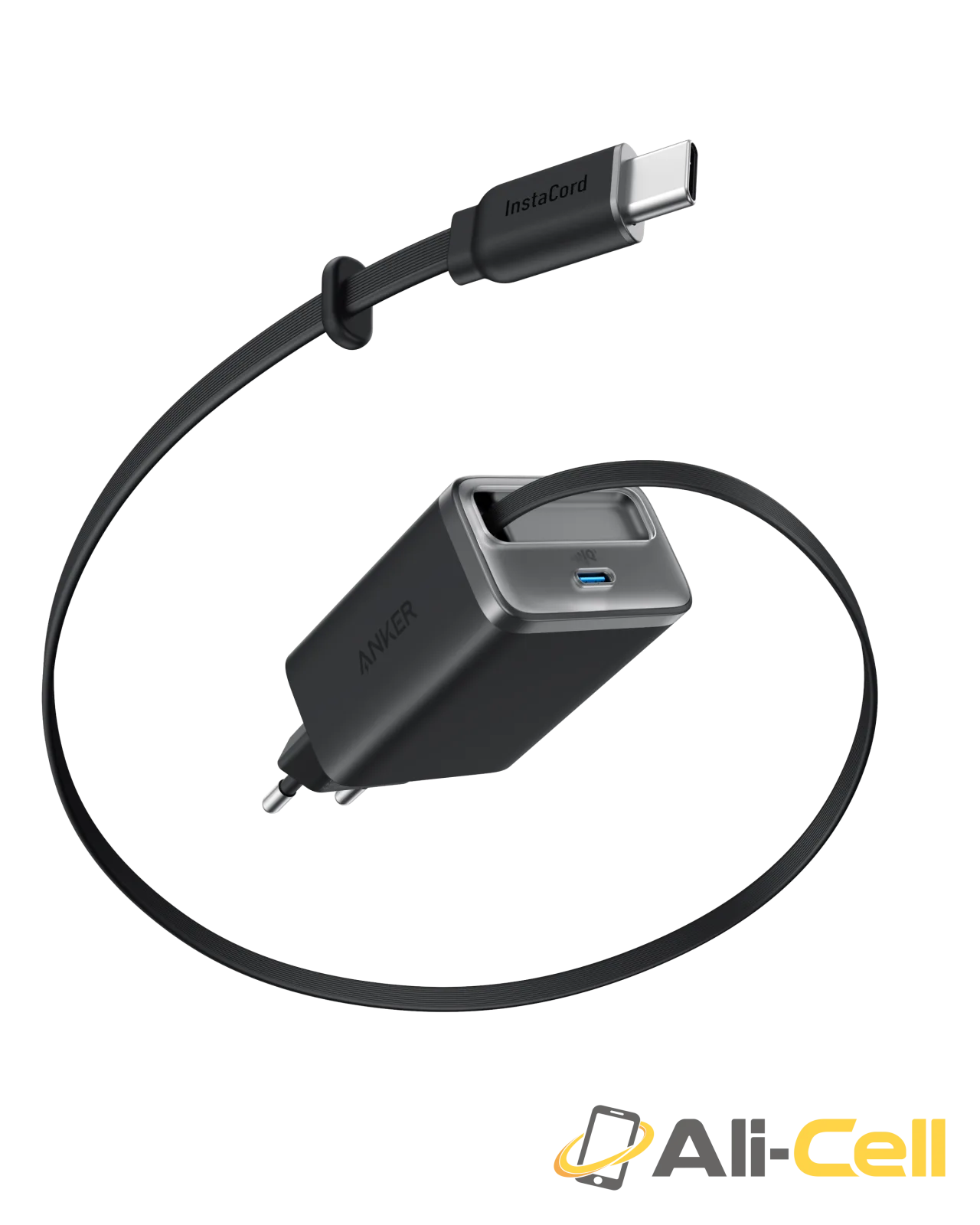 Anker Nano Charger (35W, Built-In Retractable USB-C Cable) (Black)
